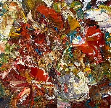 Painting titled "Ковер цвета" by Iuliia Lipchanskaia, Original Artwork, Oil