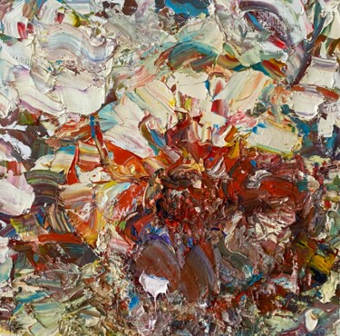 Картина под названием "Цветок гибискуса" - Юлия Липчанская, Подлинное произведение искусства, Масло