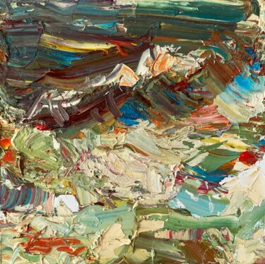 Картина под названием "Краски прибоя." - Юлия Липчанская, Подлинное произведение искусства, Масло