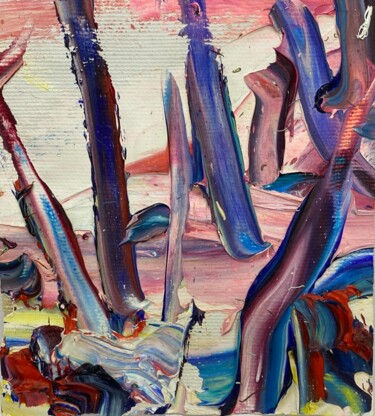 Картина под названием "Пленэр.Зима" - Юлия Липчанская, Подлинное произведение искусства, Масло