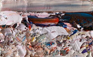 Painting titled "Белый прибой. Море." by Iuliia Lipchanskaia, Original Artwork, Oil