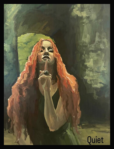 Картина под названием "QUIET" - Iuliia Petrushenko, Подлинное произведение искусства, Гуашь