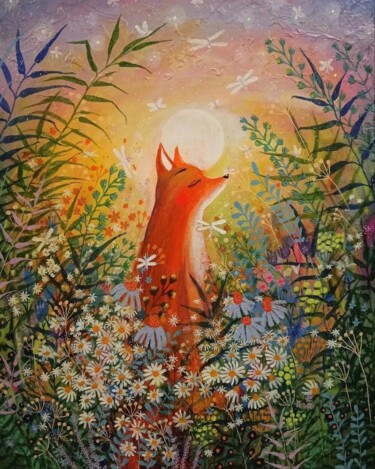 Картина под названием "На рассвете" - Юлия Поташова, Подлинное произведение искусства, Акрил