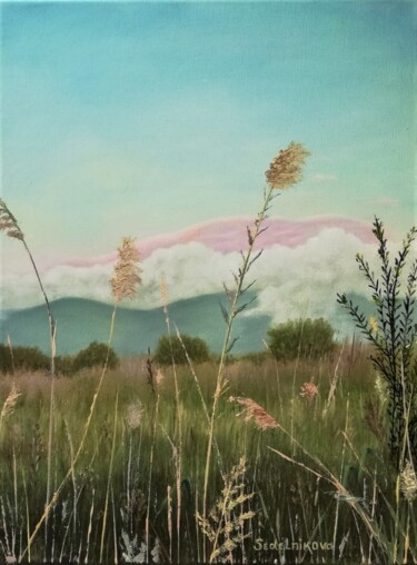 Peinture intitulée "Quiet sunset / Couc…" par Iuliia Sedelnikova, Œuvre d'art originale, Huile Monté sur Châssis en bois