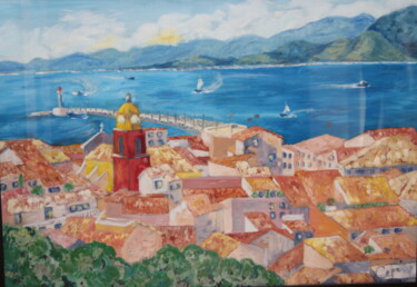 Malarstwo zatytułowany „Saint-Tropez” autorstwa Iuliia Serpilina, Oryginalna praca, Olej