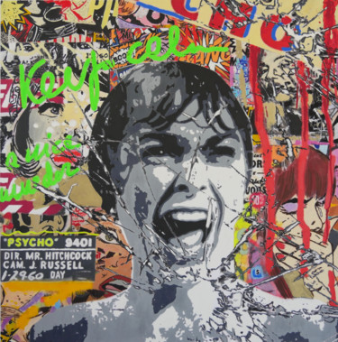 Malerei mit dem Titel "Psycho" von Iure Cormic, Original-Kunstwerk, Acryl