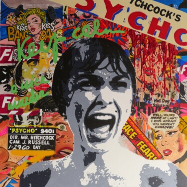 Pintura intitulada "Psycho 23" por Iure Cormic, Obras de arte originais, Acrílico Montado em Armação em madeira