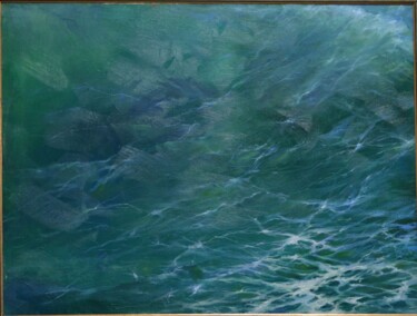 Peinture intitulée "Морская волна" par Iurii Korban, Œuvre d'art originale, Huile
