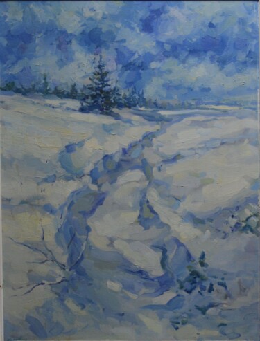 Картина под названием "Зима" - Юрий Корбан, Подлинное произведение искусства, Масло