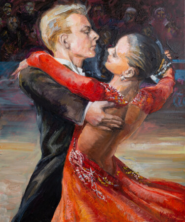 Pittura intitolato "Танец / Dance" da Iurii Korkhov, Opera d'arte originale, Olio