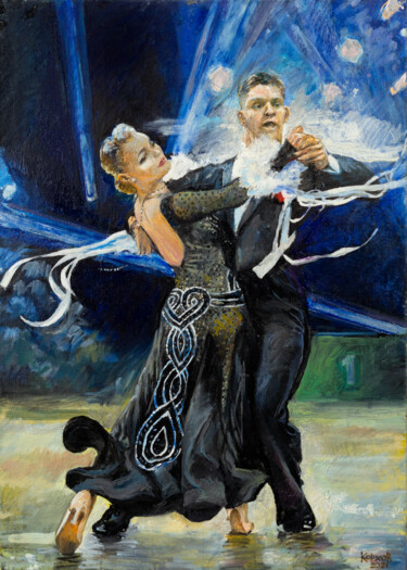 Pittura intitolato "Tango.Final" da Iurii Korkhov, Opera d'arte originale, Olio