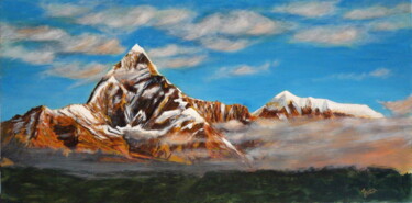 Painting titled "Machapuchare is a s…" by Iurii Zaika, Original Artwork, Acrylic