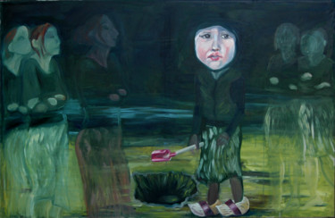 Peinture intitulée "The Saboteur" par Iva Geo, Œuvre d'art originale, Huile