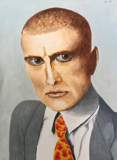 Painting titled "MAYAKOVSKY" by Maria Ivanova, Original Artwork, Oil