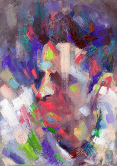 Картина под названием "Portrait 5" - Tatiana Ivchenkova, Подлинное произведение искусства, Масло Установлен на Другая жестка…