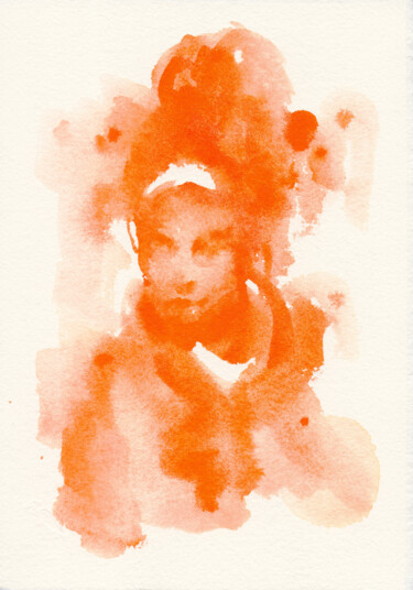 Pittura intitolato "Orange" da Tatiana Ivchenkova, Opera d'arte originale, Acquarello