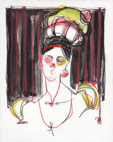 Dessin intitulée "Premier bal" par Tatiana Ivchenkova, Œuvre d'art originale, Crayon