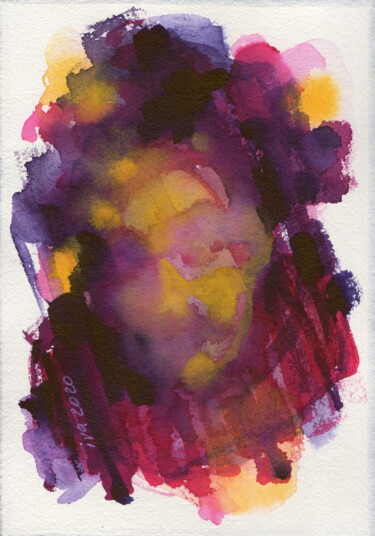 Painting titled "Mauve" by Tatiana Ivchenkova, Original Artwork, Watercolor