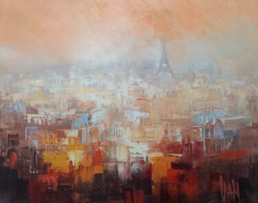 Peinture intitulée "Paris 1" par Ivan, Œuvre d'art originale, Huile