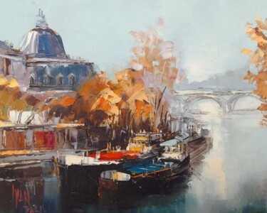 Peinture intitulée "Paris 2" par Ivan, Œuvre d'art originale, Huile