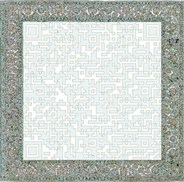Arte digital titulada "Stone carpet (QR-ar…" por Ivan Byl, Obra de arte original, Trabajo Digital 2D