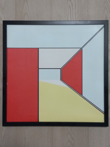 Pintura intitulada "Geometric abstracti…" por Ivan Byl, Obras de arte originais, Óleo