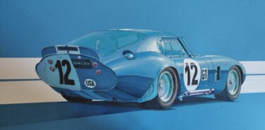 Painting titled "AC Cobra Daytona" by Ivan Boussion, Original Artwork, Marker