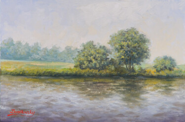Painting titled "Lake" by Ivan Byalkovsky, Original Artwork, Oil