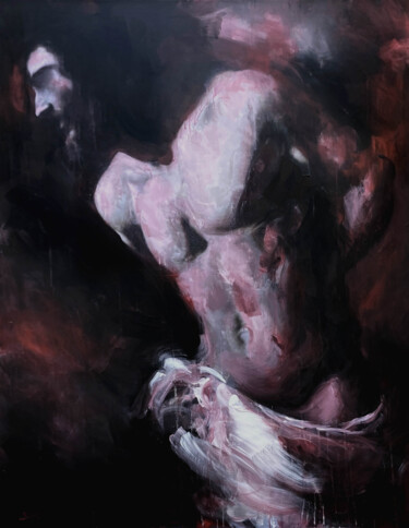 Картина под названием "Christ aux outrages" - Ivan Calatayud, Подлинное произведение искусства, Акрил
