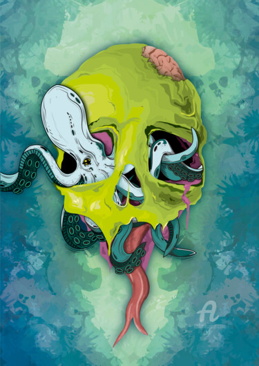 Arte digital titulada "Skull.jpg" por Iván Cayuelas, Obra de arte original