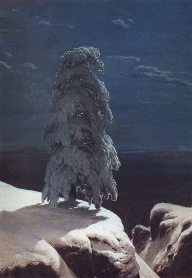 Malerei mit dem Titel "Dans le Nord sauvag…" von Ivan Chichkine, Original-Kunstwerk, Öl