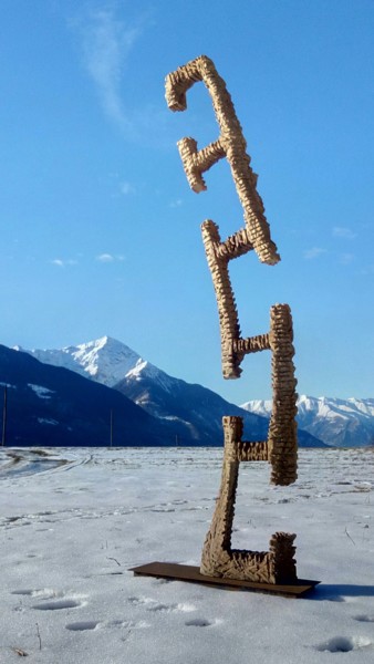 Sculpture intitulée "ENJOY SCULPTURE" par Ivan Fabani, Œuvre d'art originale, Bois