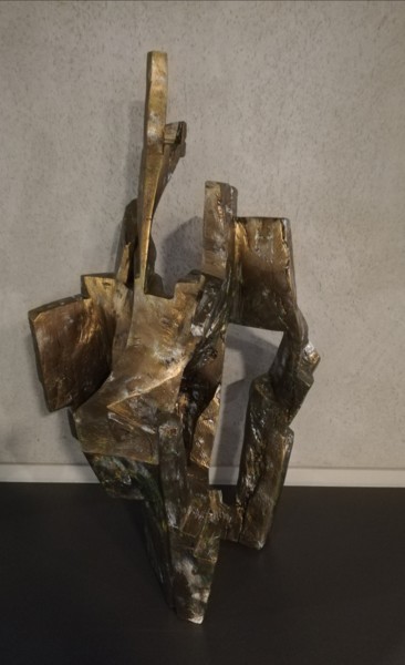 Sculpture titled "STRUTTURA 2003" by Ivan Fabani, Original Artwork, Wood