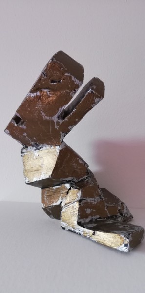 Escultura titulada "Cane" por Ivan Fabani, Obra de arte original, Madera