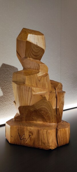 Sculpture titled "FIGURA 2301" by Ivan Fabani, Original Artwork, Wood