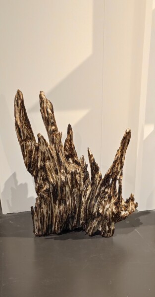 Skulptur mit dem Titel "PEAKS" von Ivan Fabani, Original-Kunstwerk, Holz