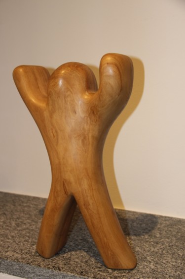 Scultura intitolato "OMINO" da Ivan Fabani, Opera d'arte originale, Legno