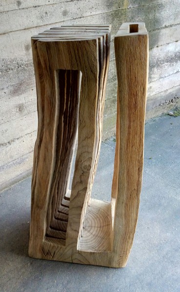 Skulptur mit dem Titel "WINDOWS" von Ivan Fabani, Original-Kunstwerk, Holz