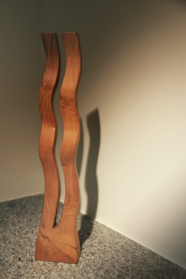 Skulptur mit dem Titel "ONDE" von Ivan Fabani, Original-Kunstwerk, Holz