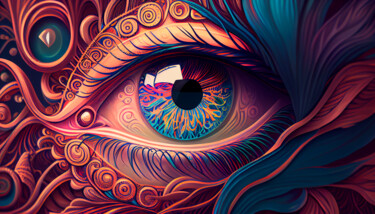 Arte digital titulada "Olho Carnaval #1" por Ivan Facchini, Obra de arte original, Imagen generada por IA