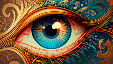 Arte digital titulada "Olho Carnaval #2" por Ivan Facchini, Obra de arte original, Imagen generada por IA