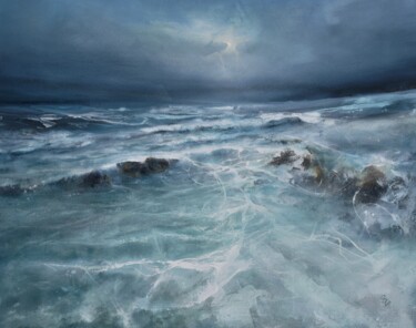 Картина под названием "Agartha - Waves of…" - Ivan Grozdanovski, Подлинное произведение искусства, Акрил