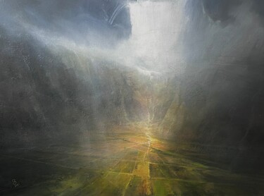 Malerei mit dem Titel "Agartha - Valley of…" von Ivan Grozdanovski, Original-Kunstwerk, Acryl