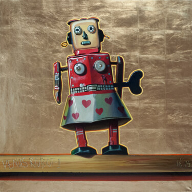 Картина под названием "Venus robot" - Иван Коршунов, Подлинное произведение искусства, Масло Установлен на Деревянная рама д…