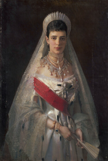 Painting titled "Portrait de Maria F…" by Ivan Kramskoï, Original Artwork, Oil
