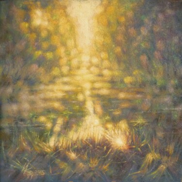 Картина под названием "MORNING ON THE KLAZ…" - Ivan Krutoyarov, Подлинное произведение искусства, Масло