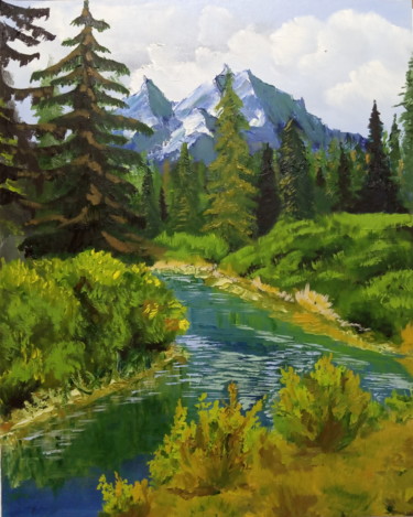 Картина под названием "Сказочный лес" - Иван Лендел, Подлинное произведение искусства, Масло
