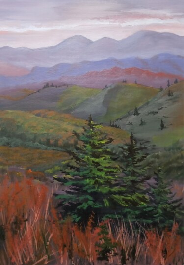 Картина под названием "горы" - Иван Лендел, Подлинное произведение искусства, Масло