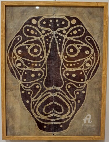 Painting titled "Recipiente espacio…" by Ivan "Marsville", Original Artwork, Acrylic Mounted on Wood Panel