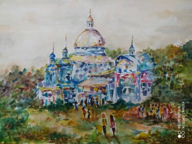 Painting titled "Осень" by Ivan Okonenko, Original Artwork, Watercolor